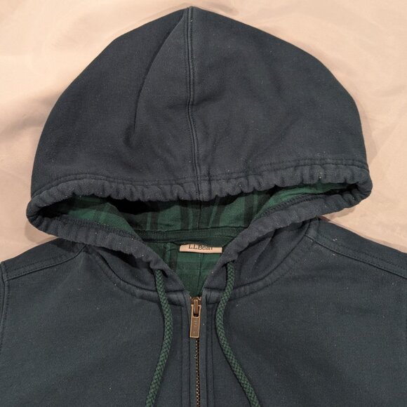 L.L. Bean L.L.Bean 1912 Sweatshirt, Flannel-Lined Hoodie (Green) - Picture 3 of 16